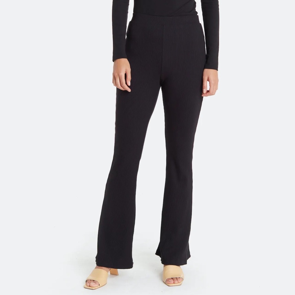 LETT Rhodes Rib Flare Pant Womens Size XS